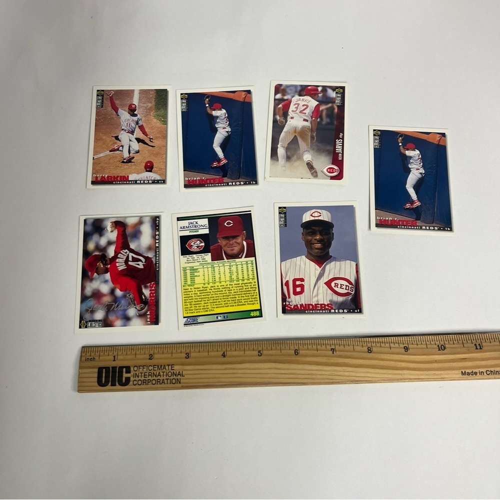 vintage 90s cincinnati reds baseball card lo crafting junk journal collecting